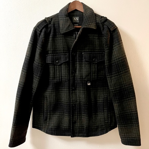 Armani Exchange Military Wool Coat - Picture 2 of 15